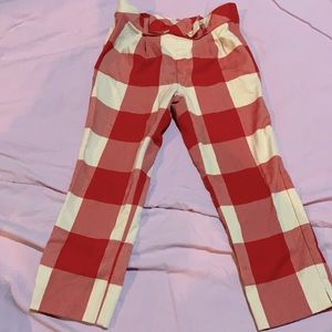 Checkered Red and Cream Pants Janie and Jack